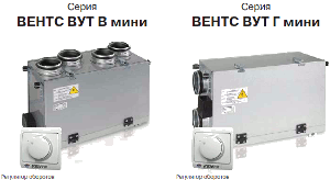 Компактная приточно-вытяжная вентиляционная установка Вентс ВУТ мини